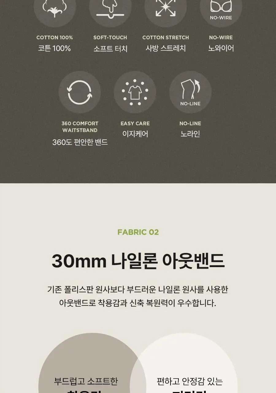 [노와이어/민감피부] 푸마 여성 프리미엄 코튼 브라 팬티 세트 (4colors) 상세페이지 26